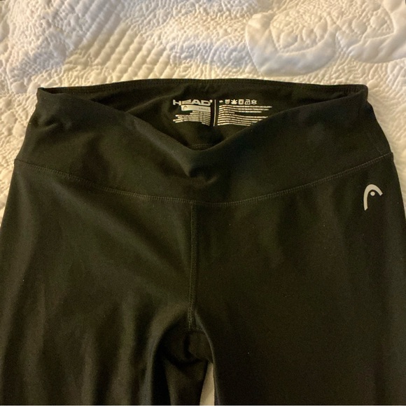 Head Black Athletic Leggings with diamond pattern on front lower leg - Picture 4 of 9